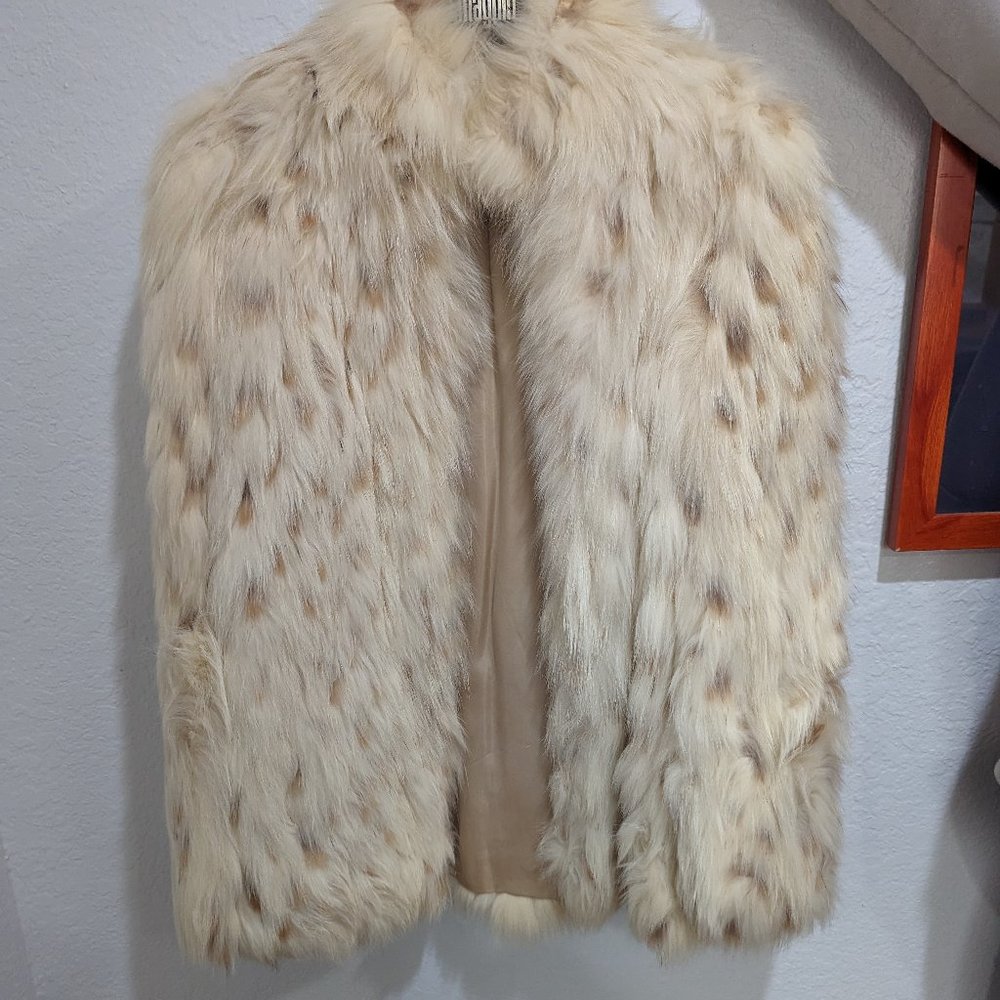 I Magnin Genuine Rabbit Fur Coat Size Medium